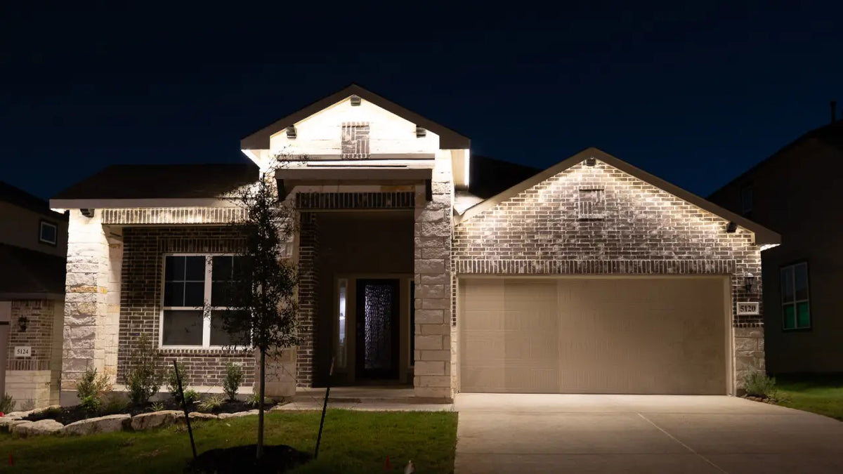 Home illuminated with a warm white lighting scene