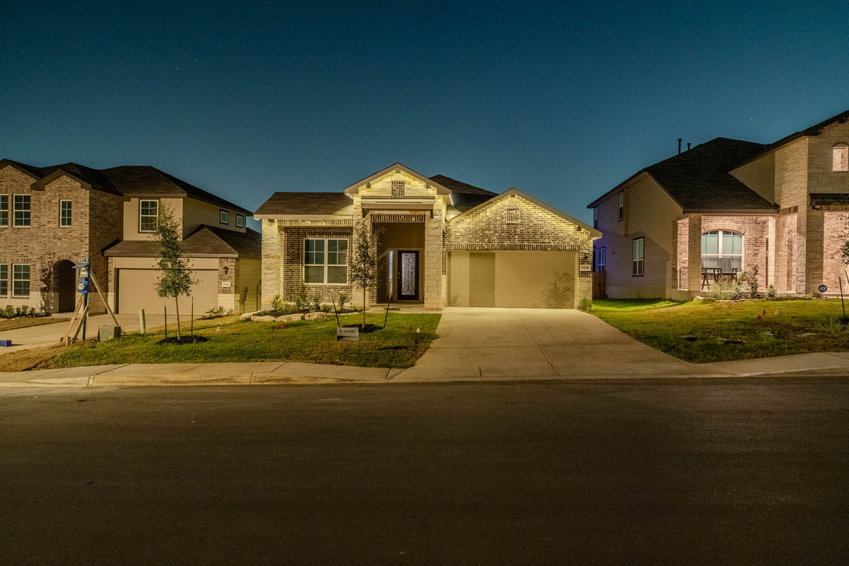 Architectural lighting bringing depth to a residential facade